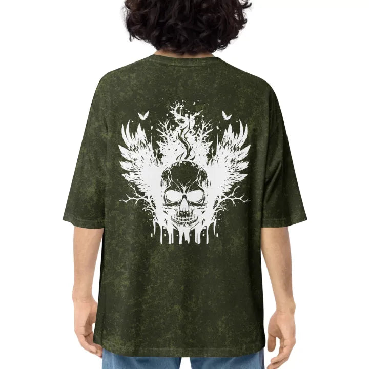 Designer skull oversized t-shirt
