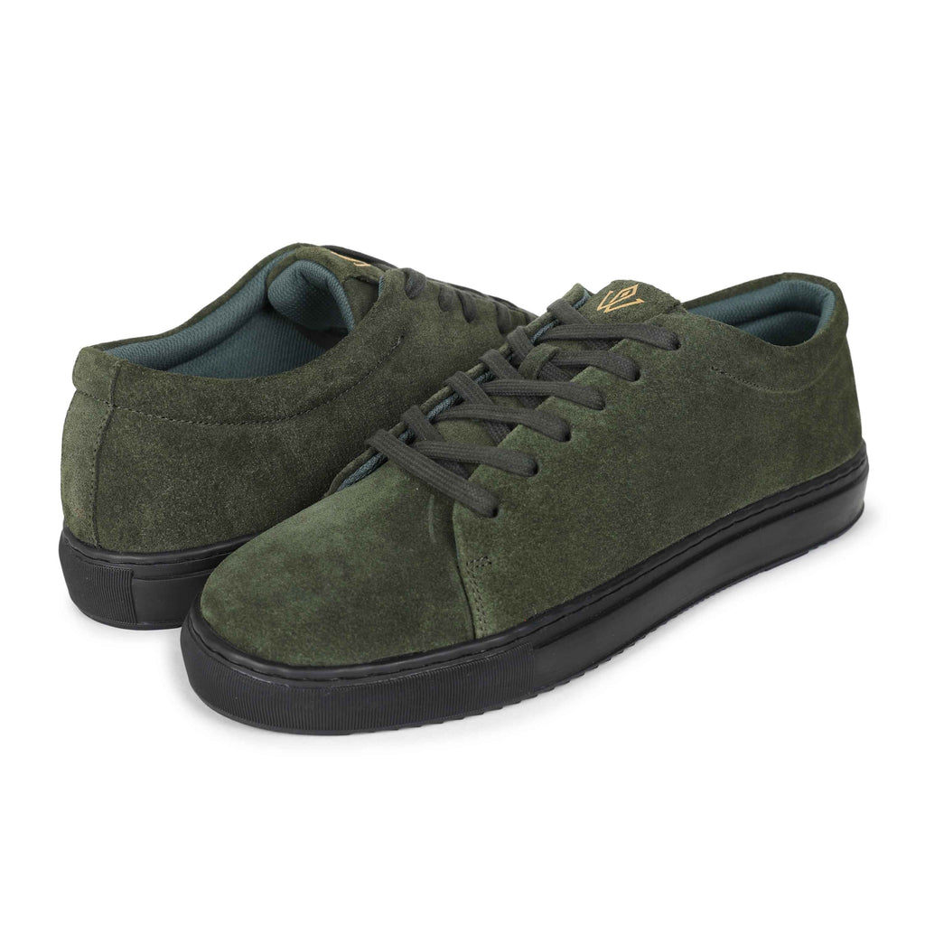 DEODAR olive green suede leather sneaker by VVID