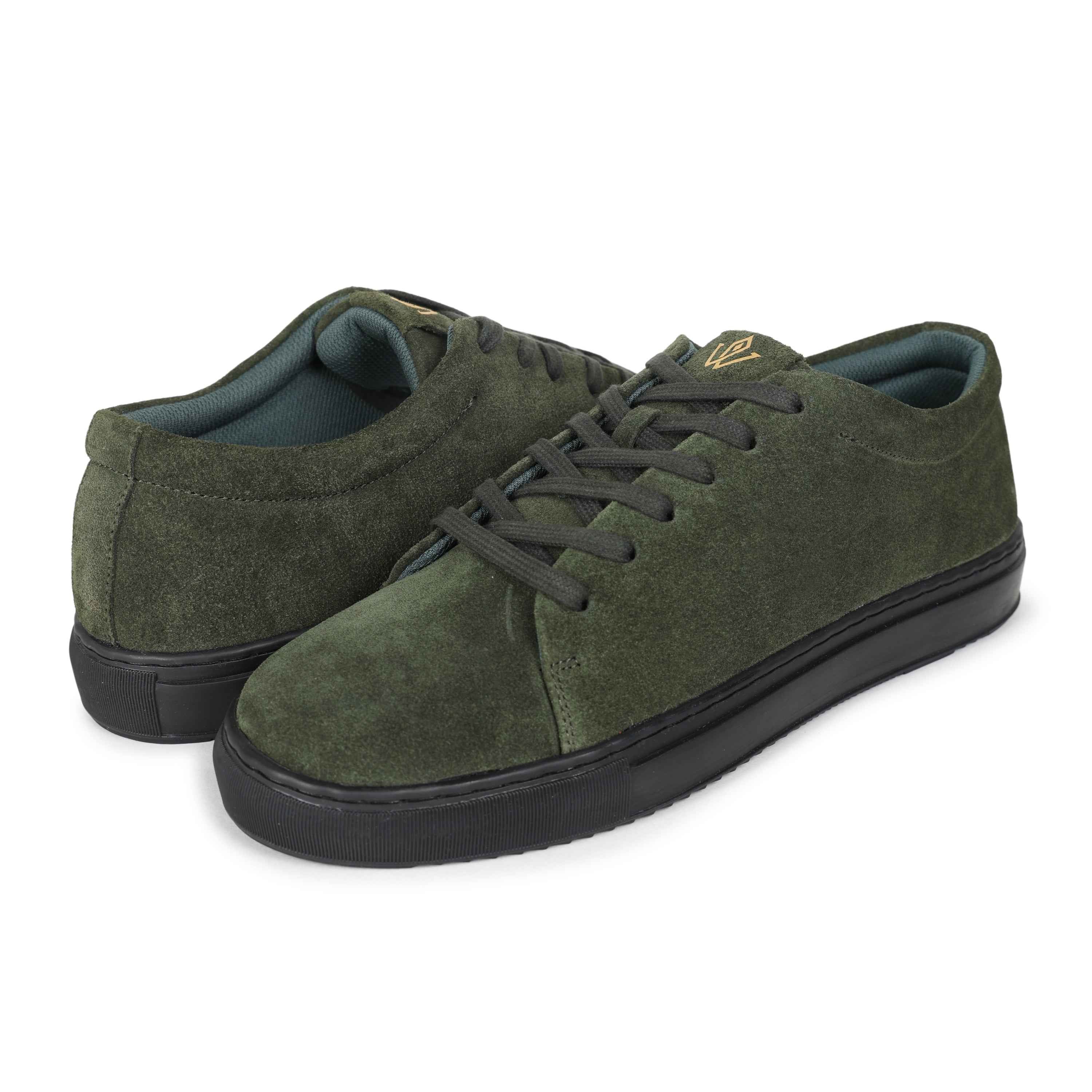 DEODAR olive green suede leather sneaker by VVID