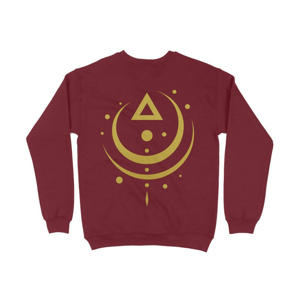 “Gold sacred geometry symbol hoodie – minimal luxury artwork by VVID Essentials.”