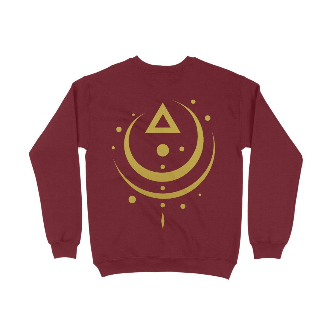 “Gold sacred geometry symbol hoodie – minimal luxury artwork by VVID Essentials.”