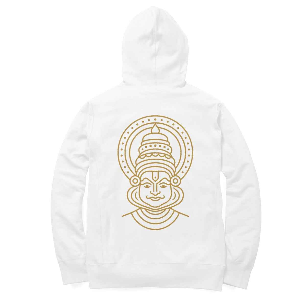 VVID Essentials – Kerala Kathakali Gold Line Art Oversized Hoodie