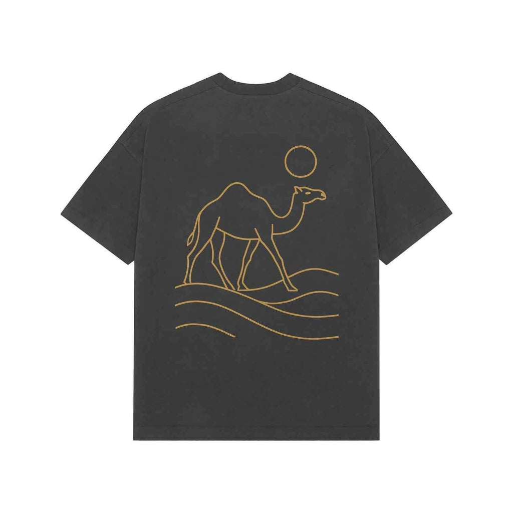 VVID Essentials – Rajasthan Desert Camel Gold Oversized Tee