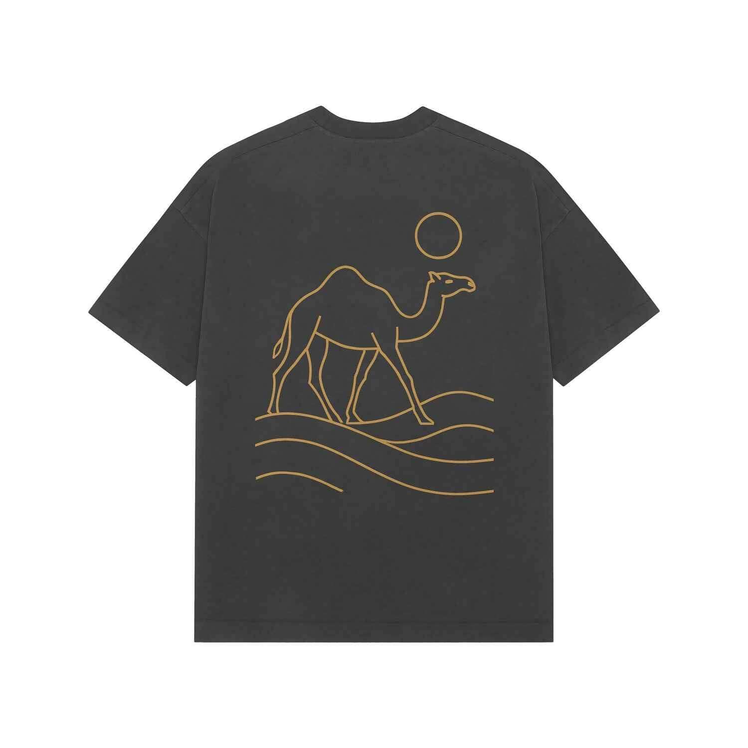 VVID Essentials – Rajasthan Desert Camel Gold Oversized Tee