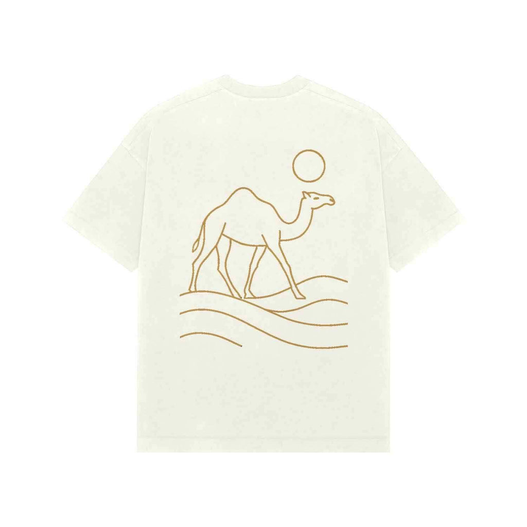 VVID Essentials – Rajasthan Desert Camel Gold Oversized Tee