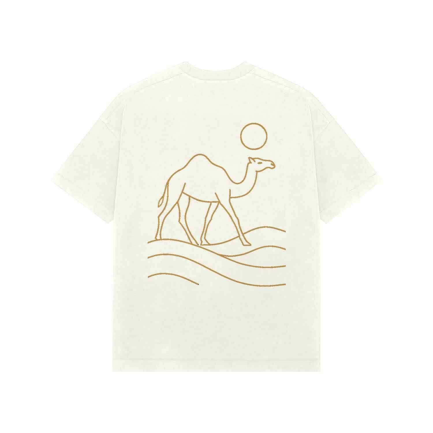 VVID Essentials – Rajasthan Desert Camel Gold Oversized Tee