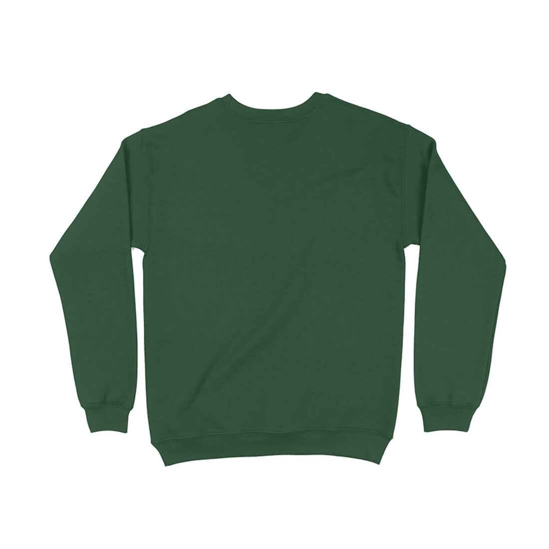 VVID - Indian Artisan Luxury Fashion House dark green crewneck sweatshirt made from heavyweight cotton blend with a relaxed fit.
